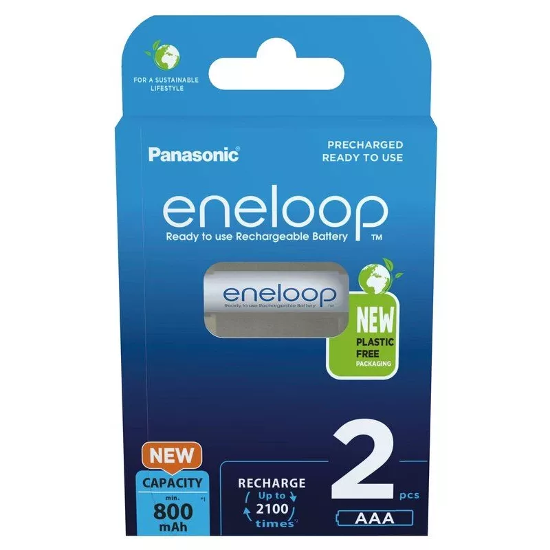 Akkus PANASONIC ENELOOP AAA 800 mAh 2 Stück (BK-4MCDE/2CP)