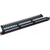 Alantec PK013 Patchpanel 19" 1U, 24x RJ-45, Cat5e UTP, LSA, mit Ablage, schwarz