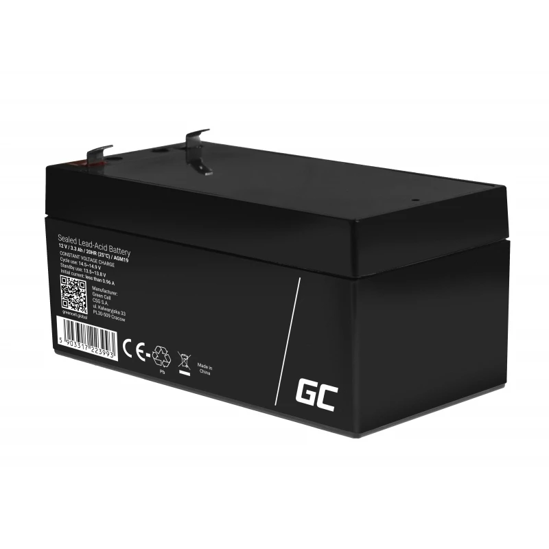 Green Cell AGM19 USV-Batterie Blei-Vlies 12 V 3,3 Ah