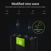 Wechselrichter Green Cell INV10 2000 W, 12 V DC auf 230 V AC, Typ-C-Ausgang, 50 Hz, schwarz