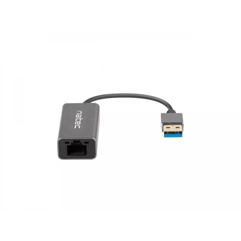 Natec Cricket NNC-1924 USB 3.0 Typ A auf RJ45 Ethernet-Adapter, 1000 Mbit/s, 15 cm Kabel, schwarz