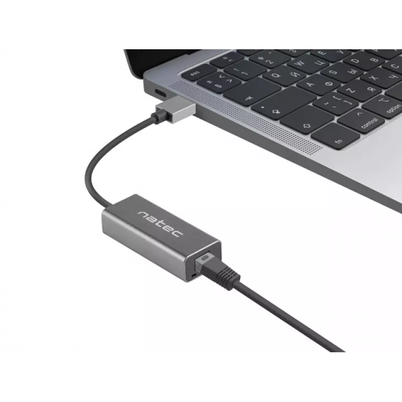 Natec Cricket NNC-1924 USB 3.0 Typ A auf RJ45 Ethernet-Adapter, 1000 Mbit/s, 15 cm Kabel, schwarz