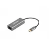 Natec Cricket NNC-1925 USB-C 3.1 Gen 1 auf RJ45 Ethernet-Adapter, 1000 Mbit/s, 15 cm Kabel, Aluminium, grau