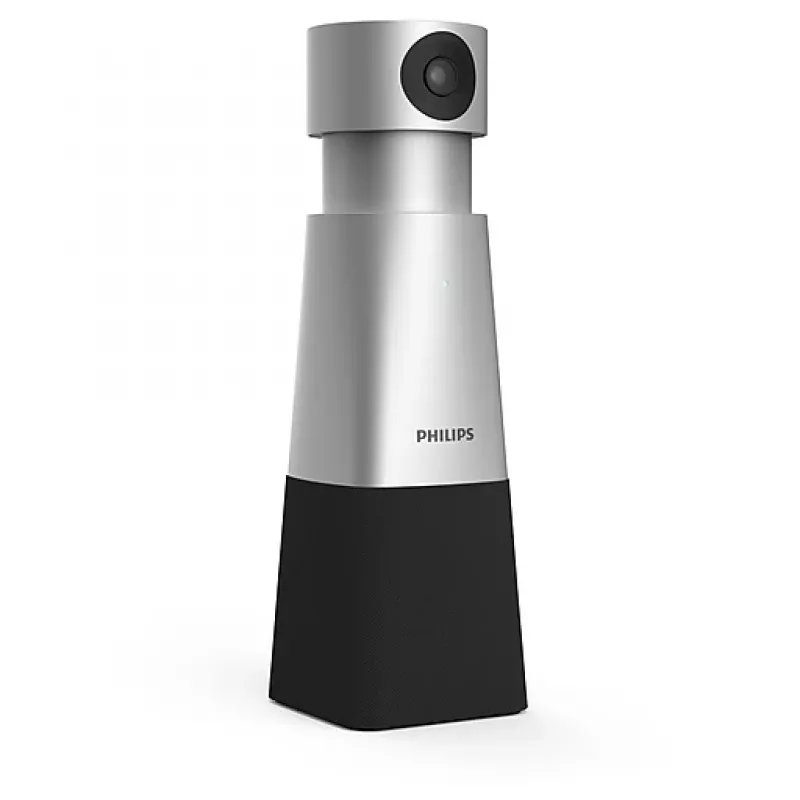 Philips PSE0550 SmartMeeting tragbare 4K-Videokonferenzkamera mit integriertem Mikrofon, 30 fps, USB, Schwarz/Silber