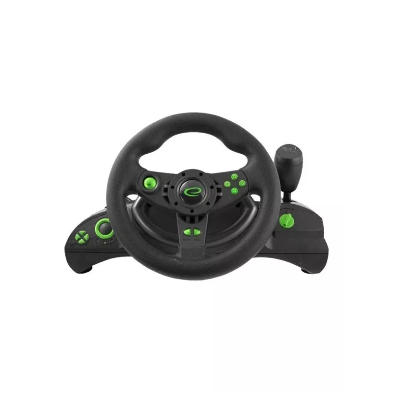 Esperanza EGW102 Gaming Controller Lenkrad PC, PlayStation 3 Digital USB Schwarz, Grün