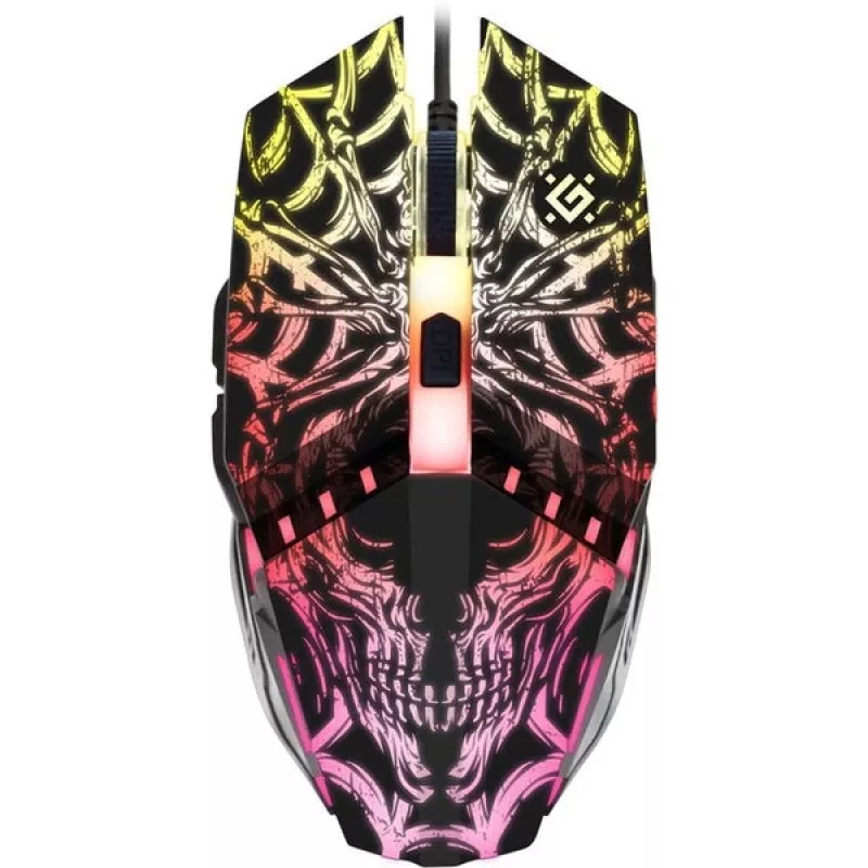 Defender PROTOTYPE GM-670L Gaming-Maus, optisch, 2400 DPI, kabelgebundenes USB, beidhändig, beleuchtet, schwarz