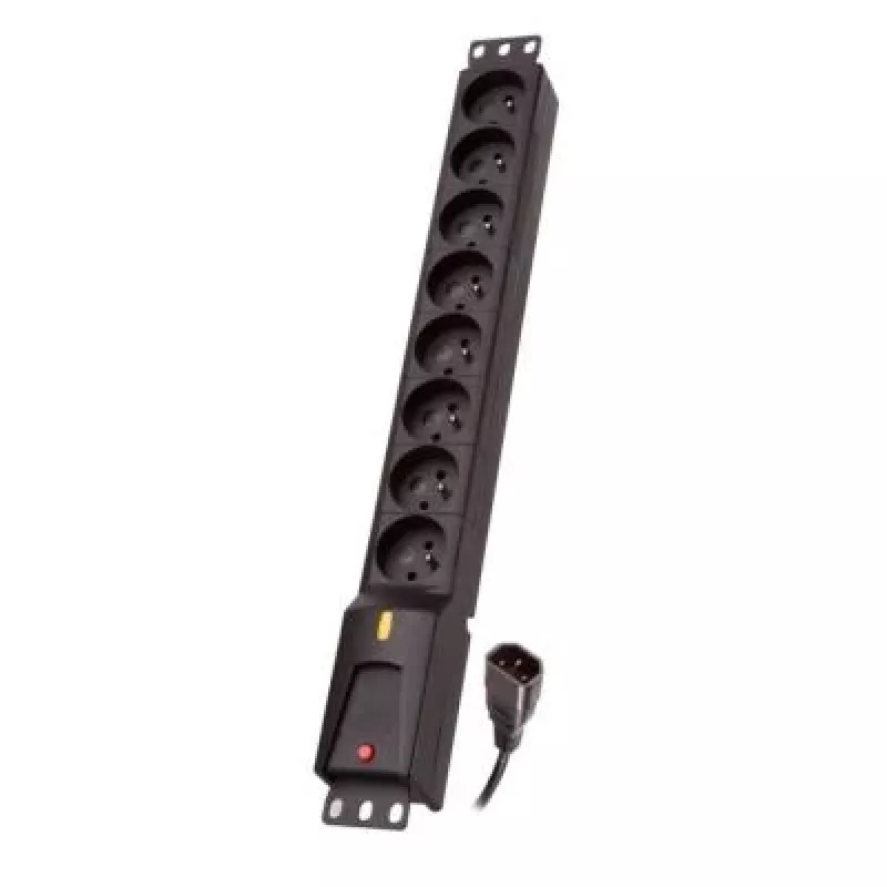 Lestar IEC-Steckdosenleiste, 8 Steckdosen, Rack 19, 3m Lzrm 810 Bw G-a K. Cz 3,0m Iec32