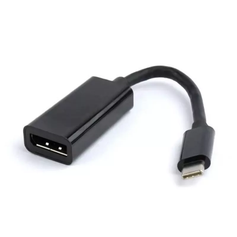 Gembird A-CM-DPF-01 USB-C-auf-DisplayPort-Adapter, 15 cm, schwarz
