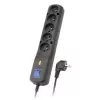 Lestar 5+ Lf-530wa, Überspannungsschutz, 1,5 m, Schwarz Lf-530wa 5+ 3l G-a K. Cz 1,5m