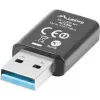 Lanberg NC-1200-WI AC1200 Dualband-USB-3.0-WLAN-Adapter, 2 interne Antennen, Schwarz