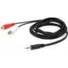 Equip 147093 Audiokabel, 2 x RCA-Buchse auf 3,5-mm-Stecker, 2,5 m, Schwarz