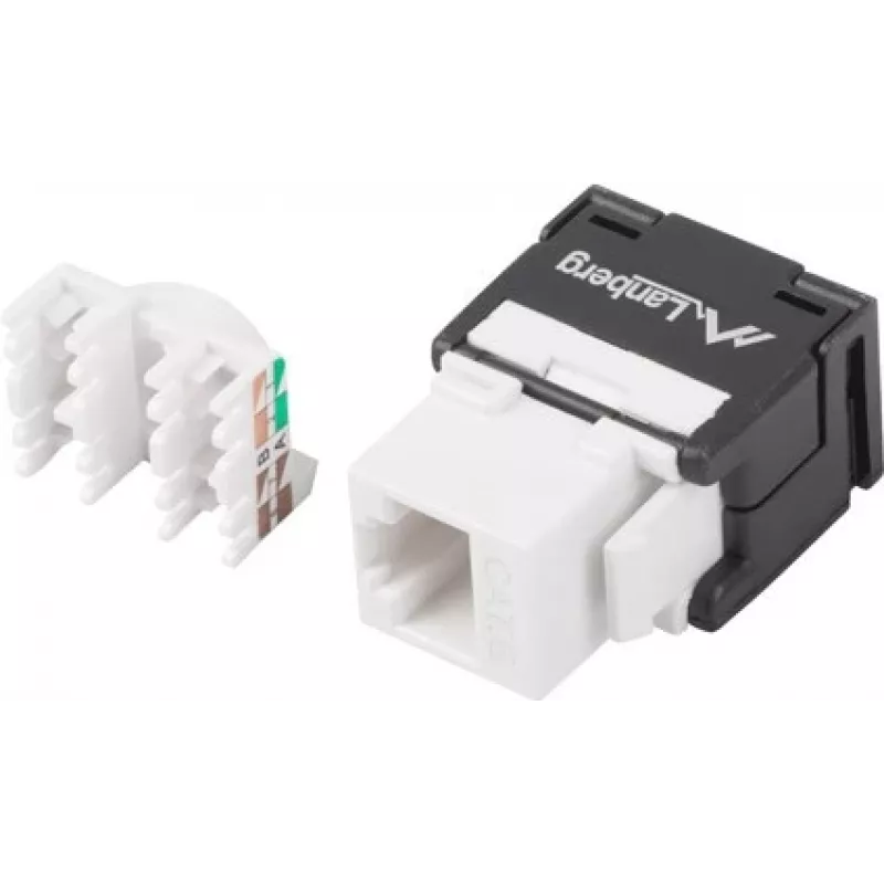 Keystone-Modul RJ45 - LSA UTP Cat.6a 180 Grad zur Montagedose