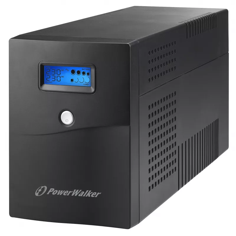 PowerWalker VI 3000 SCL FR Line-Interactive-USV, 3000 VA / 1800 W, 4 x Typ-E-Steckdosen, LCD, USB