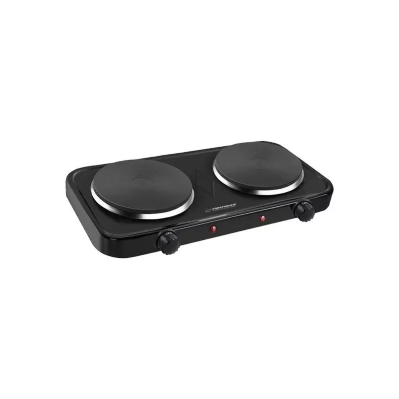 Esperanza Cotopaxi EKH010K Elektrokochplatte, 2 Kochzonen (15,5 cm), 2000 W, Schwarz