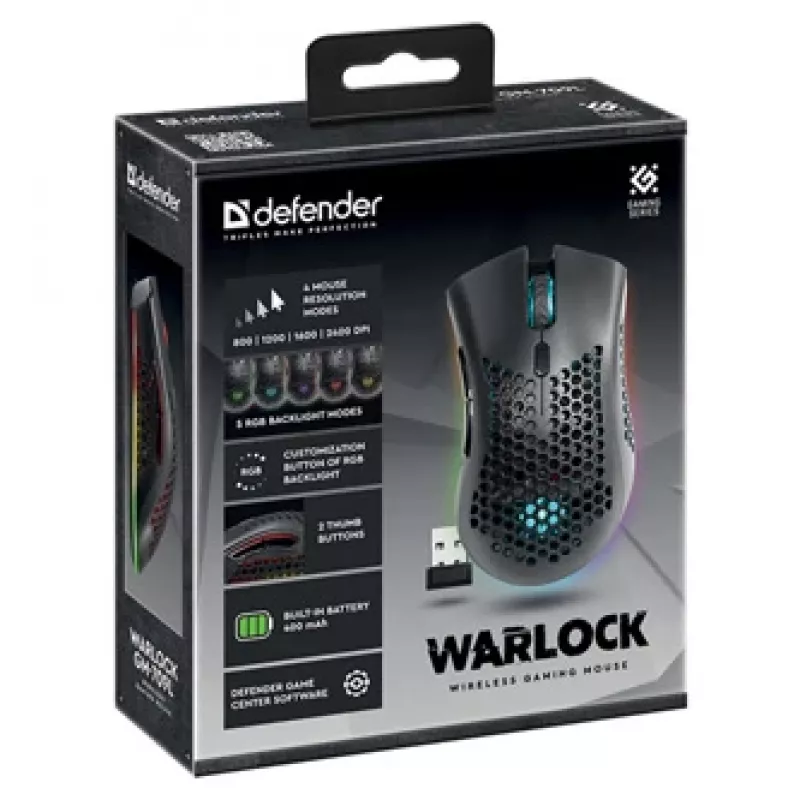Defender 52709 Product 709 L Gaming-Maus, schwarz, USB