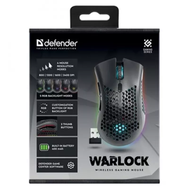 Defender 52709 Product 709 L Gaming-Maus, schwarz, USB