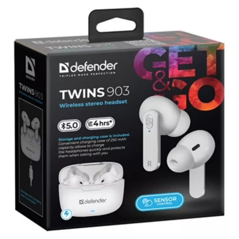 Defender TWINS 903 Bluetooth-Kopfhörer, weiß