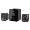Defender V12 65212 2.1 Computer-Lautsprecher, 11 W, 5-W-Subwoofer, USB-Stromversorgung, LED-Beleuchtung, schwarz, 115 x 130 x 223 mm