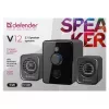 Defender V12 65212 2.1 Computer-Lautsprecher, 11 W, 5-W-Subwoofer, USB-Stromversorgung, LED-Beleuchtung, schwarz, 115 x 130 x 223 mm