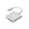 USB-C-Adapter-Hub TB AKTBXVAU3HMPDAV — 3-in-1: HDMI + USB-A + USB-C PD, Silber