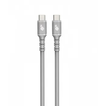 USB C - USB C Kabel 1 m. silicone Grau