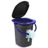 GreenBlue GB320BB tragbarer Camping-Toiletteneimer, 19 l, Schwarz/Marineblau
