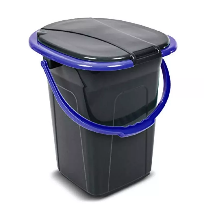 GreenBlue GB320BB tragbarer Camping-Toiletteneimer, 19 l, Schwarz/Marineblau