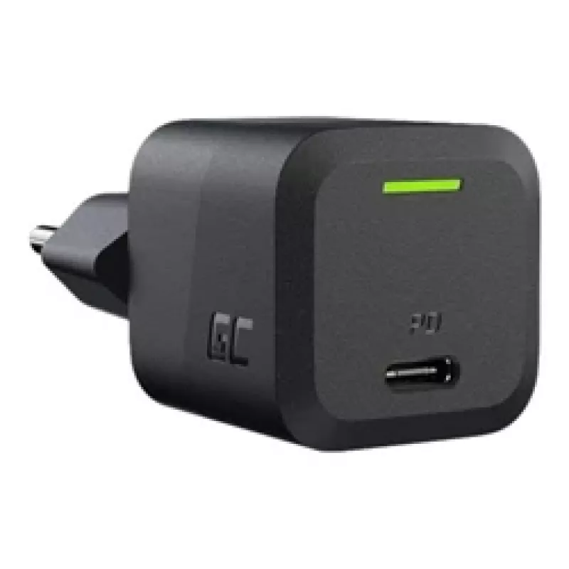 Ladegerät für Mobilgeräte Green Cell CHARGC06, USB-C 33W, Quick Charge 3.0, AC-Eingang 100–240V, schwarz