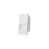 Alantec OS002 Keystone-Adapter 22,5x45 mm mit Shutter, Weiß