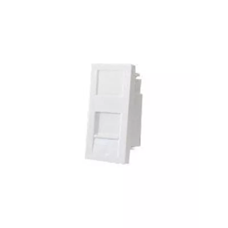 Alantec OS002 Keystone-Adapter 22,5x45 mm mit Shutter, Weiß