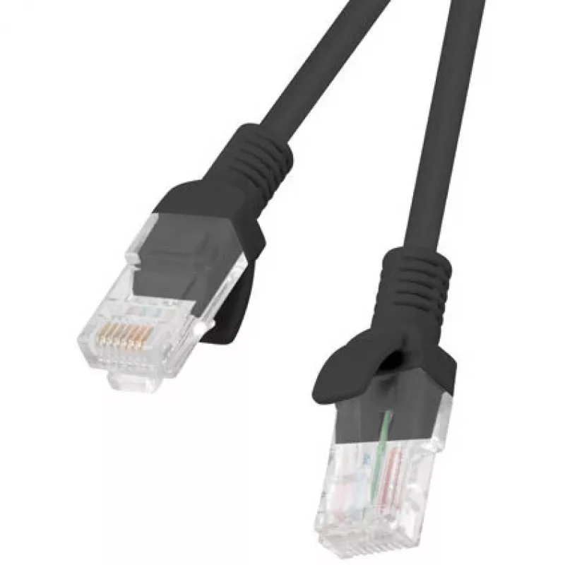 Lanberg PCU5-20CC-0025-BK Cat.5e UTP Patchkabel, 0,25 m, Schwarz, 10er-Pack