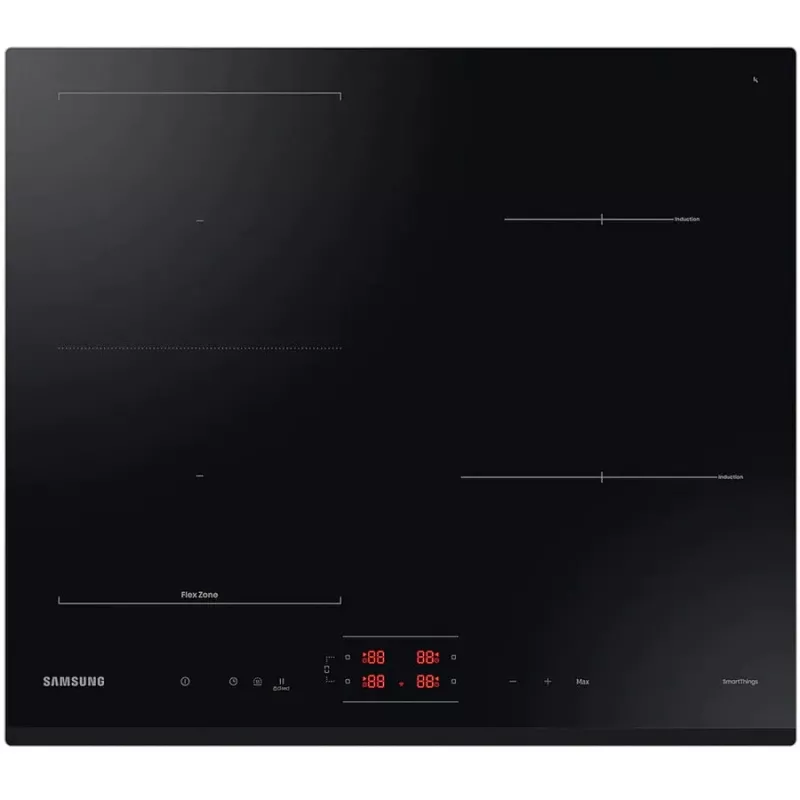 Einbau-Kochfeld Samsung NZ64B5045GK/U2, Induktion, 4 Kochzonen, Flex Zone, SmartThings Cooking, Auto Connectivity, 60 cm, Schwarz