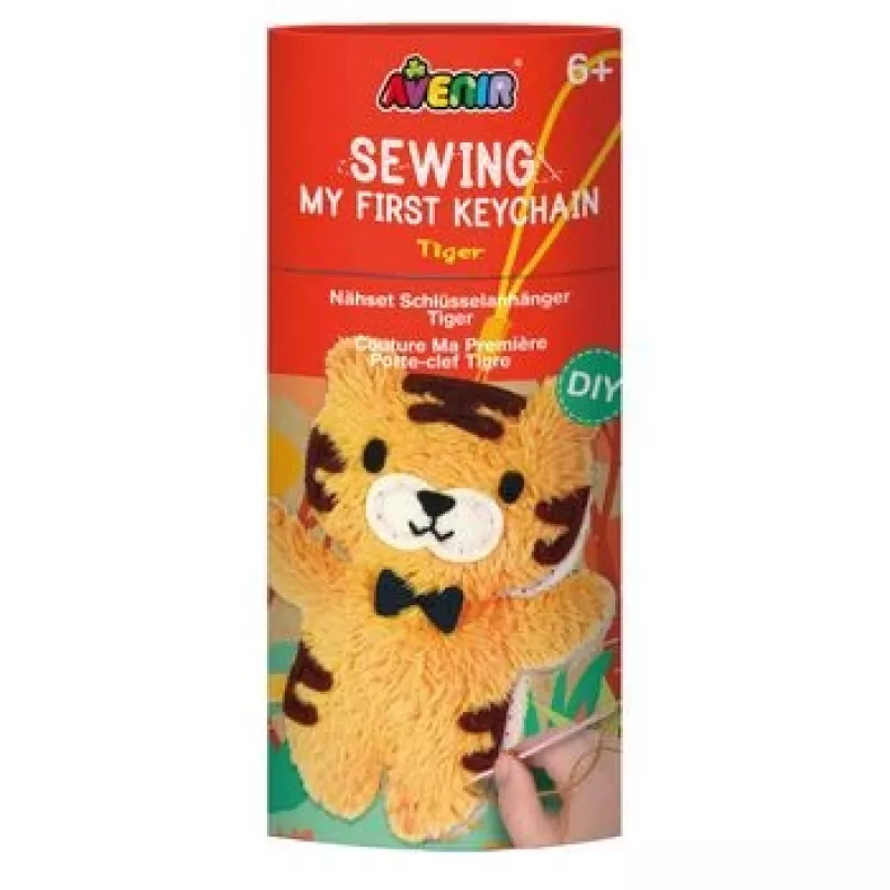 Avenir CH221637 Tiger-Schlüsselanhänger zum Selbernähen, Set