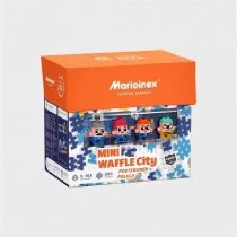 MARIOINEX Mini Waffle City Polizeistation Bausteine, 280 Teile
