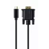 Gembird A-CM-VGAM-01 USB-C auf VGA-Stecker Adapterkabel, 1920x1080 60 Hz, 2 m, schwarz