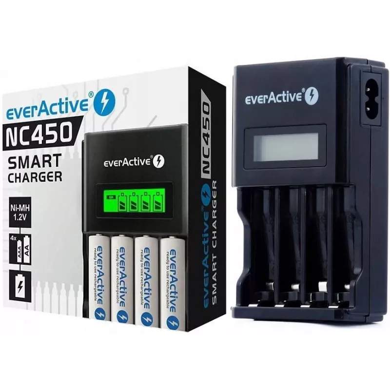 everActive NC450B Batterieladegerät, Black Edition