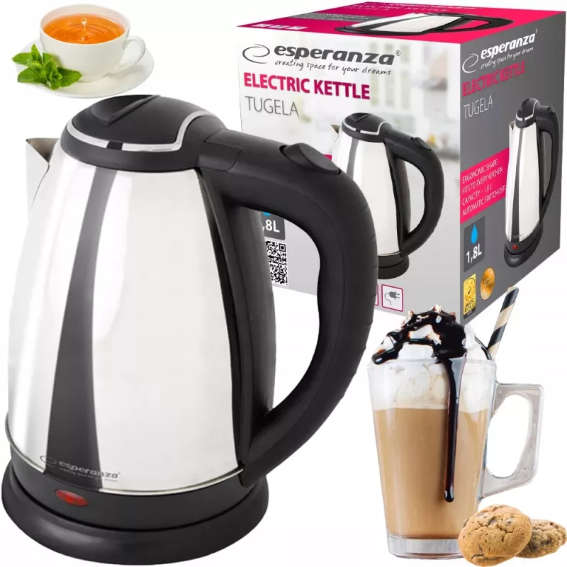 Esperanza EKK104S Wasserkocher 1,8 L 2200 W Silber
