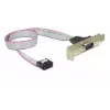 Gembird CC-DB9ML-01 DB9-Slotblech für serielle Schnittstelle mit 10-poligem Kabel, Low Profile