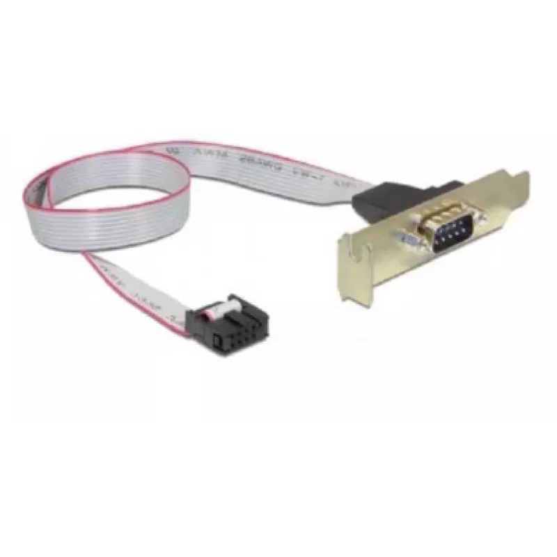 Gembird CC-DB9ML-01 DB9-Slotblech für serielle Schnittstelle mit 10-poligem Kabel, Low Profile