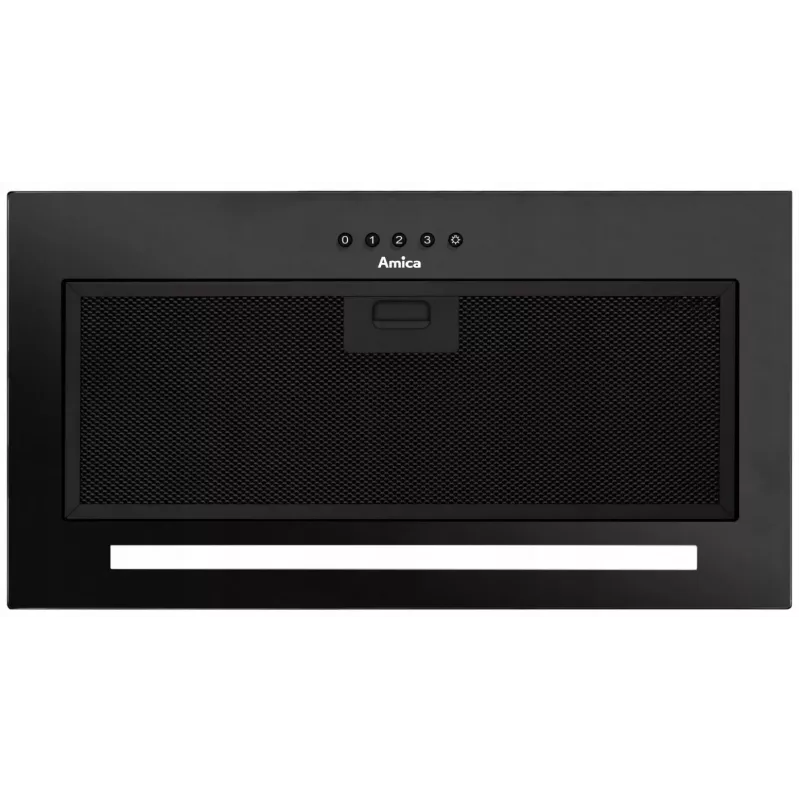 Amica OMC6271B Einbau-Dunstabzugshaube, 55 cm, 176 m3/h, 65 dB, 3 Stufen, LED-Beleuchtung, schwarz