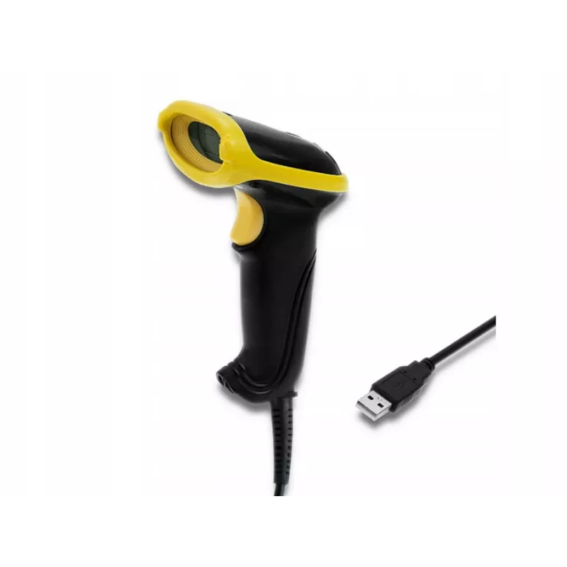Qoltec 50867 Laser-Barcodescanner 1D/2D, USB, Schwarz