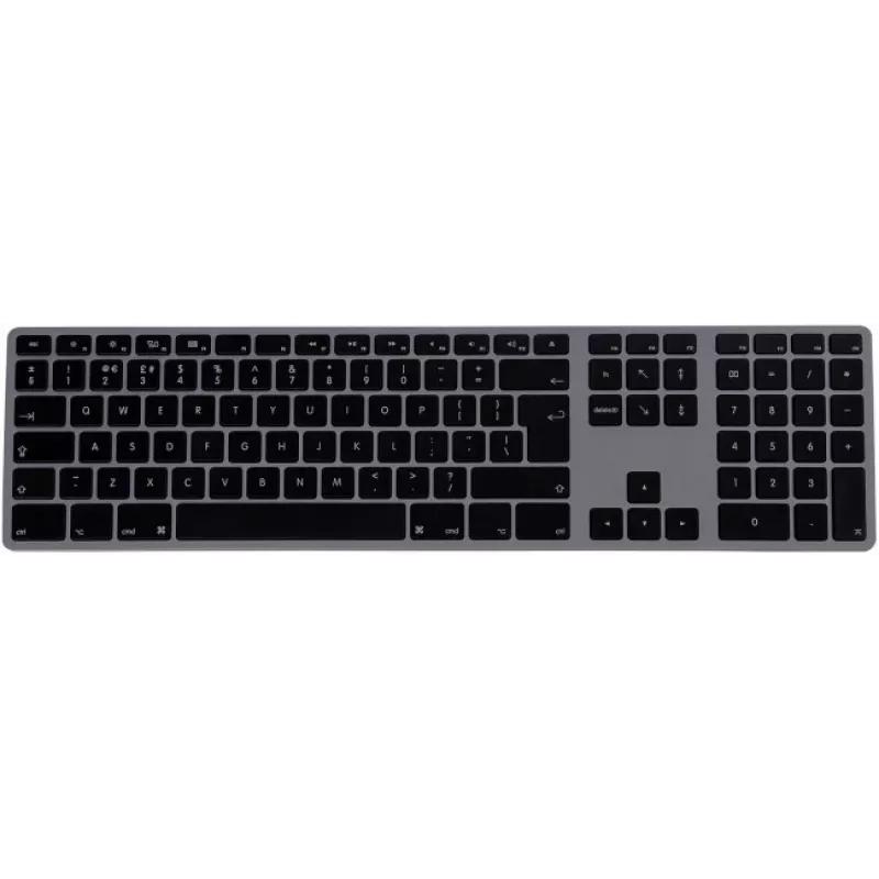Matias FK318B-UK Aluminium Mac Hub 2xUSB Space Gray — Mechanische Mac-kompatible Tastatur mit integriertem USB-Hub