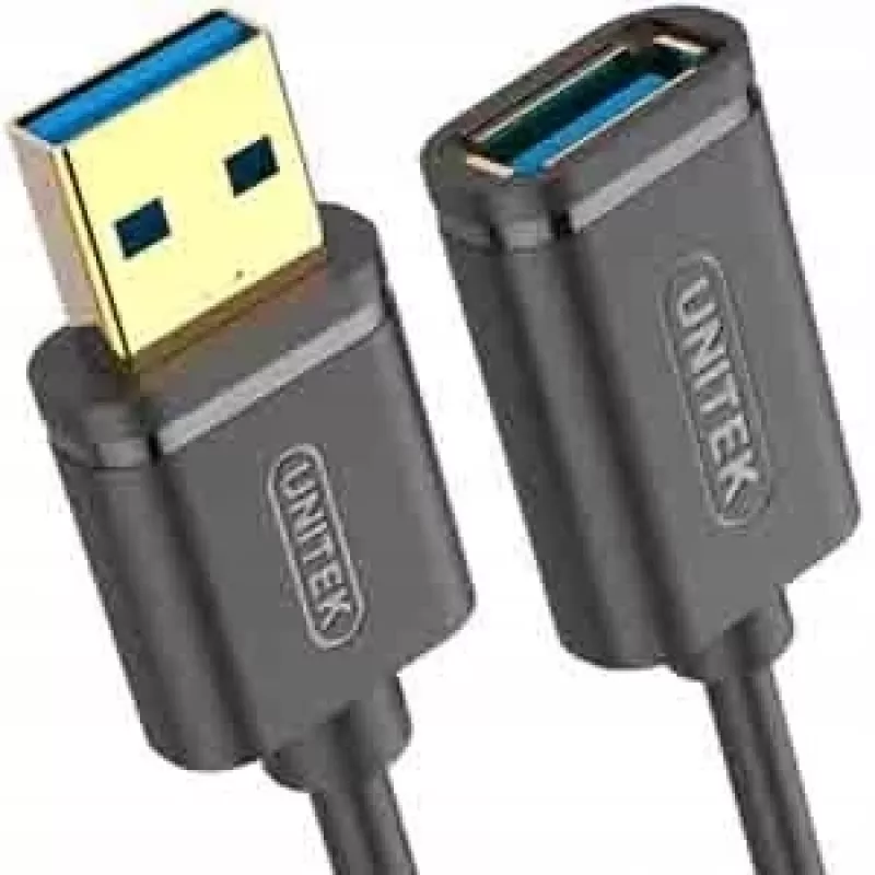 Unitek Y-C4030GBK USB-3.1-Gen-1-Verlängerungskabel, Typ A Stecker auf Buchse, 3 m, schwarz