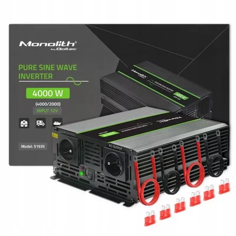 Qoltec Monolith Netzteil Auto 4000 W Schwarz