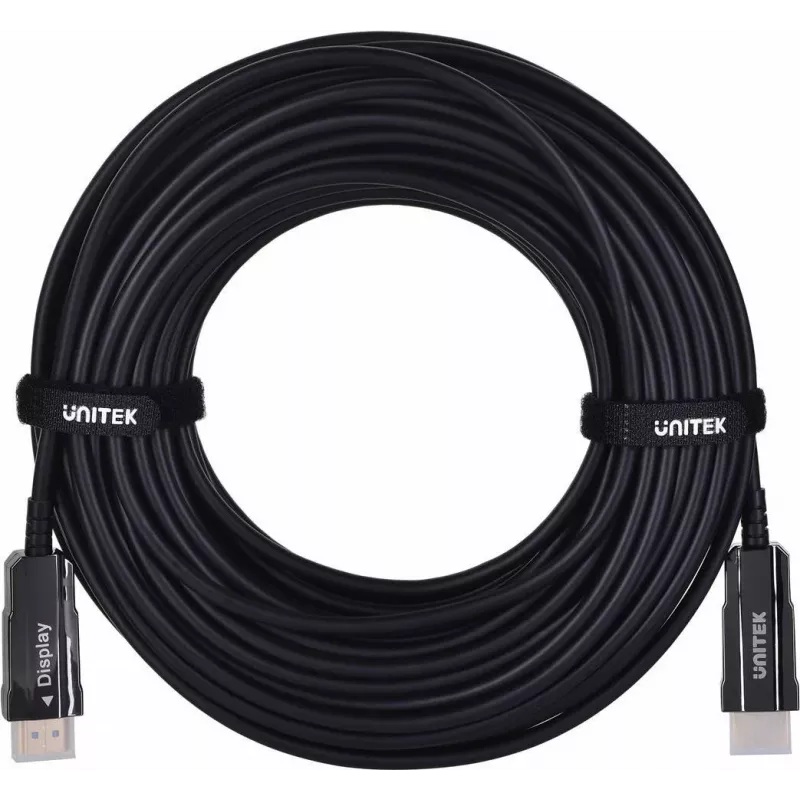 Unitek C11072BK-20M HDMI 2.0 AOC Glasfaserkabel 20 m, 4K 60 Hz, Schwarz