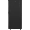 Lanberg FF01-8042-23B freistehender 19-Zoll-Serverschrank 42U 800x1000 mm, perforierte Gittertür, Flat Pack, schwarz