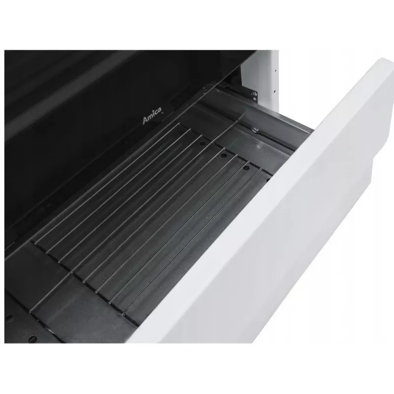 Freistehender Herd Amica SHM51071W Elektro Gas Weiß 4 Gaszonen 63L
