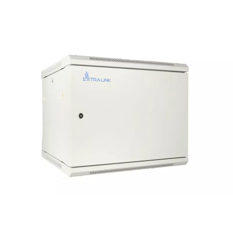 Extralink Rackgehäuse 9U 600x600 ASP Grau wandmontiert, Metalltür