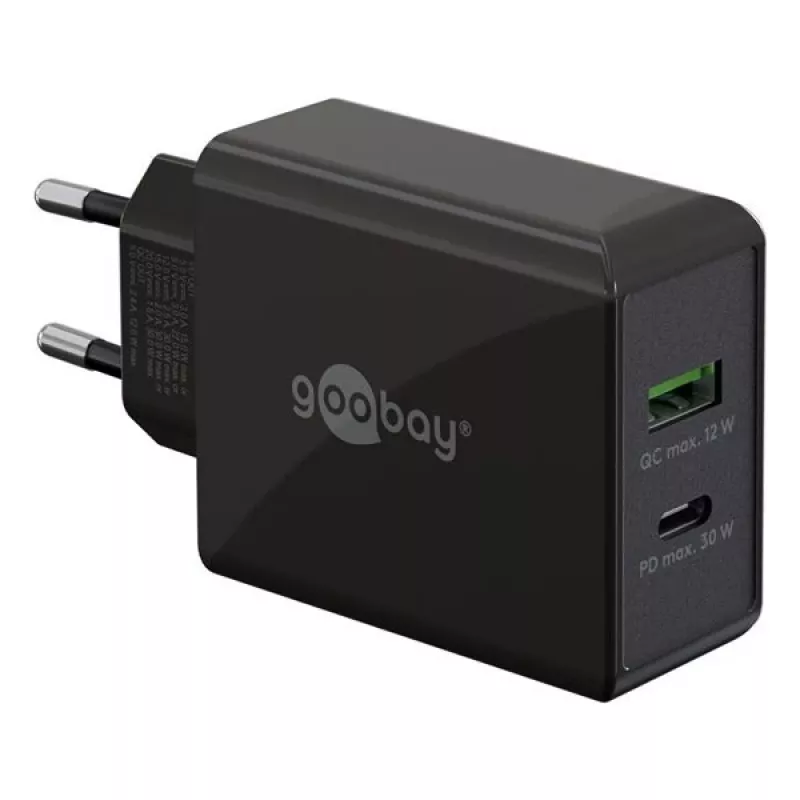 Wentronic 61673 Ladegerät für Mobilgeräte Universal Schwarz AC Schnellladung Innenbereich (61673)