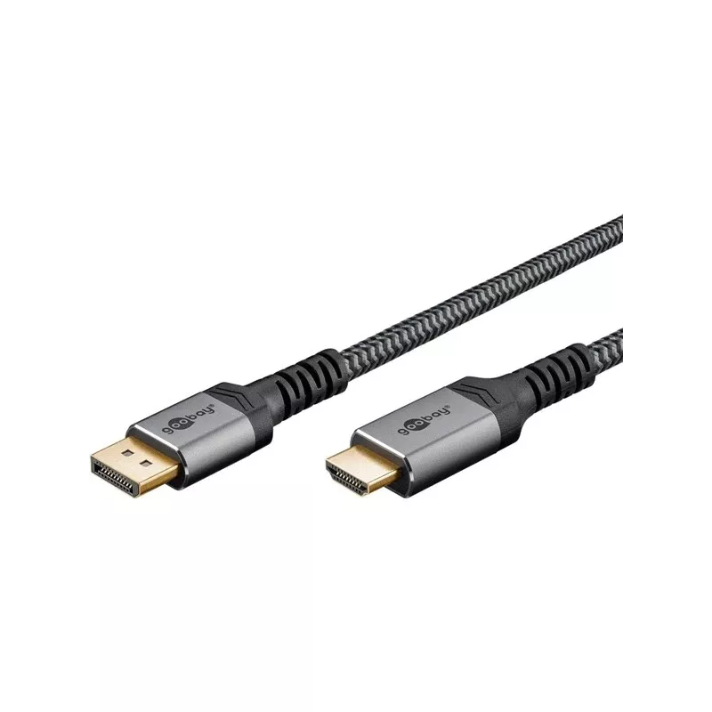 Goobay 65271 Video-Kabel-Adapter 5 m DisplayPort HDMI Grau (65271)
